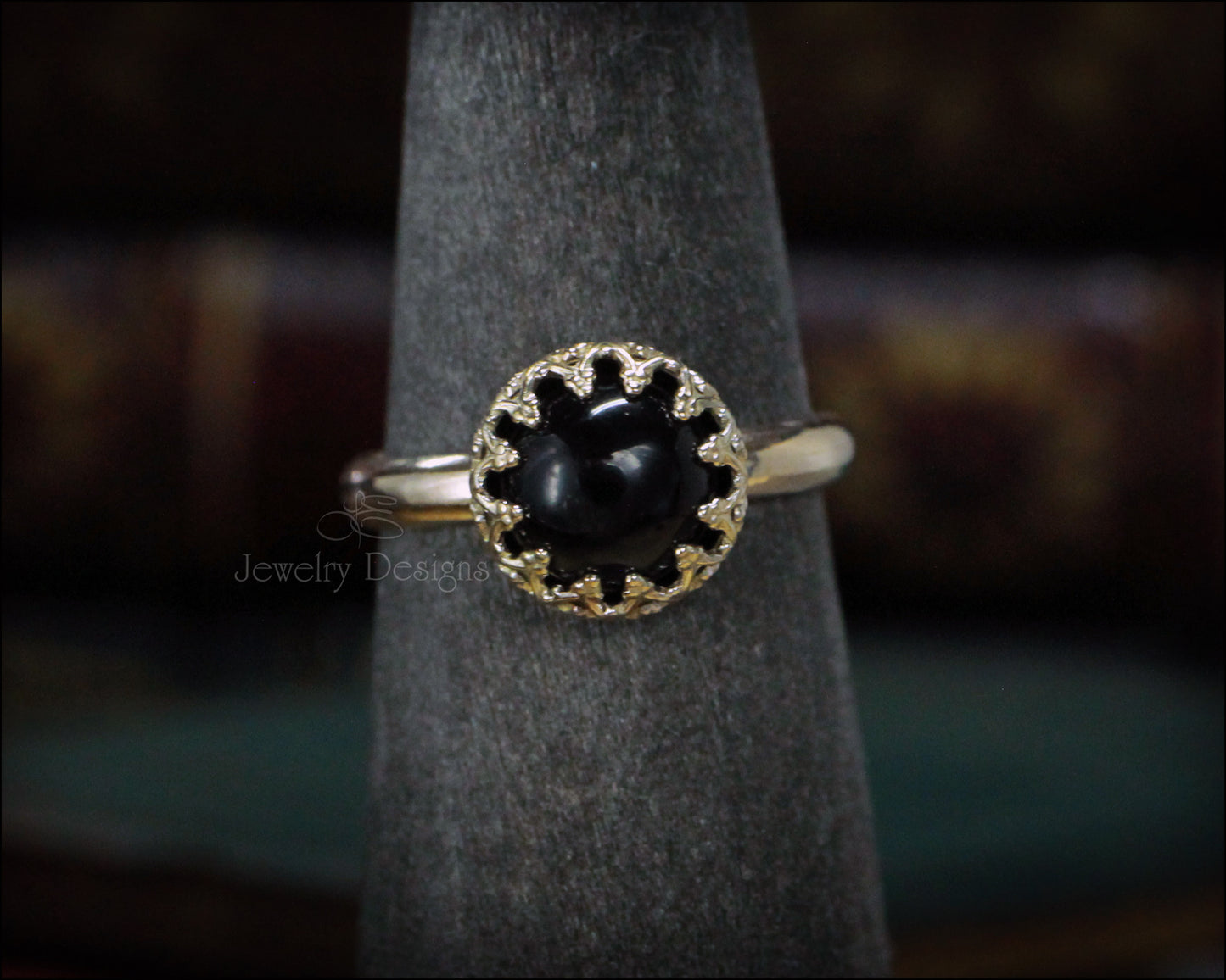 Size 6 - Gold-Filled Onyx Ring - LE Jewelry Designs