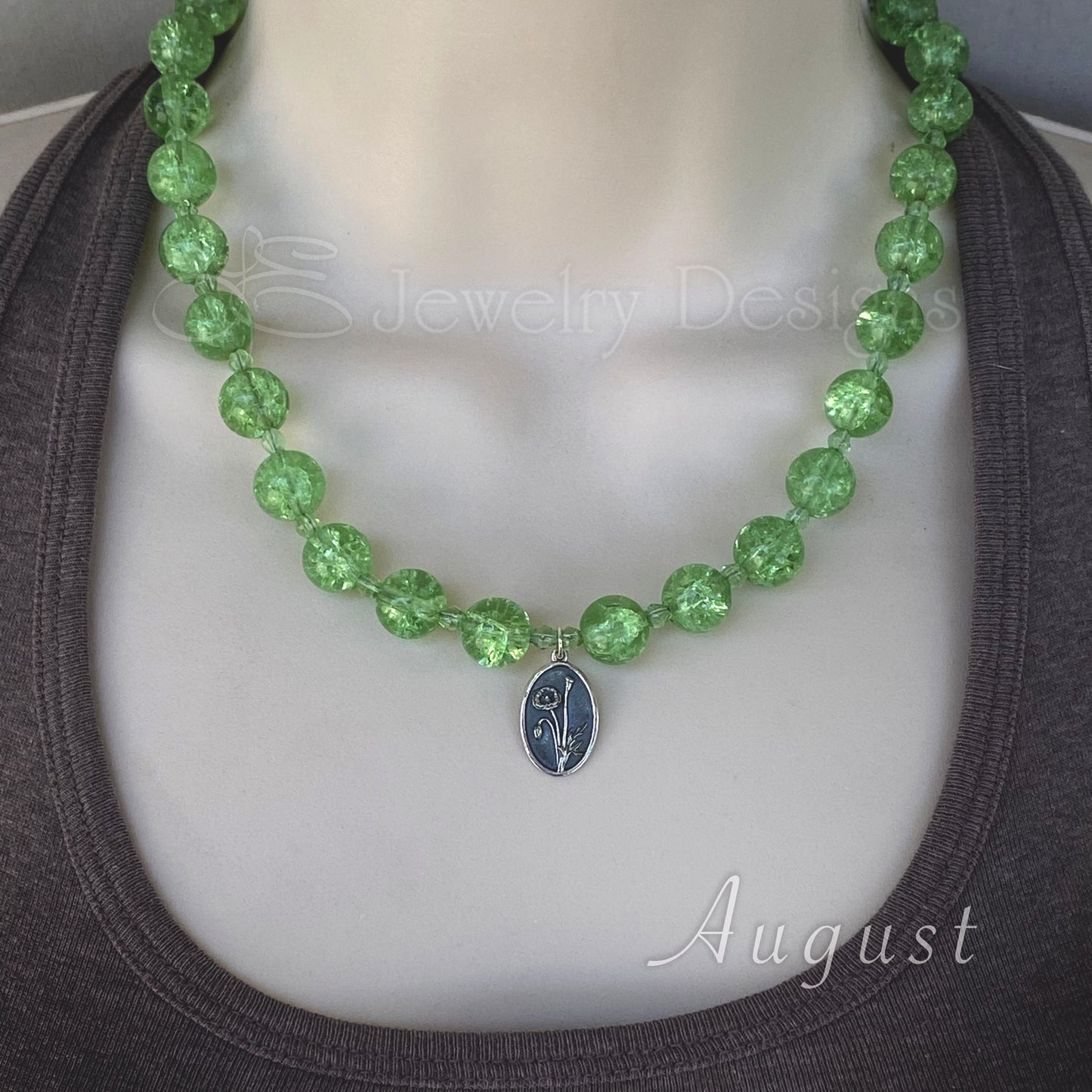 Sterling Birth Flower Beaded Necklaces - LE Jewelry Designs