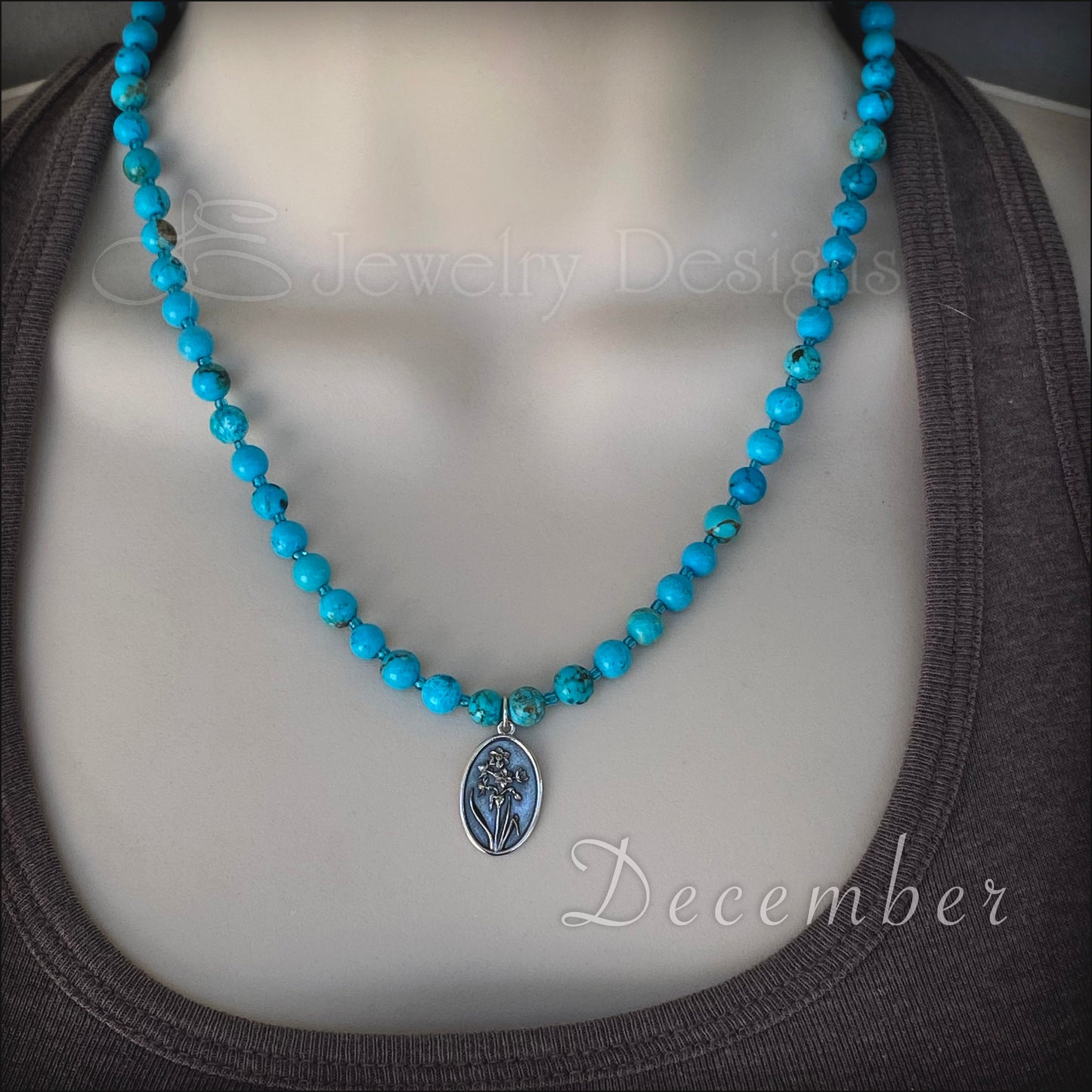 Sterling Birth Flower Beaded Necklaces - LE Jewelry Designs
