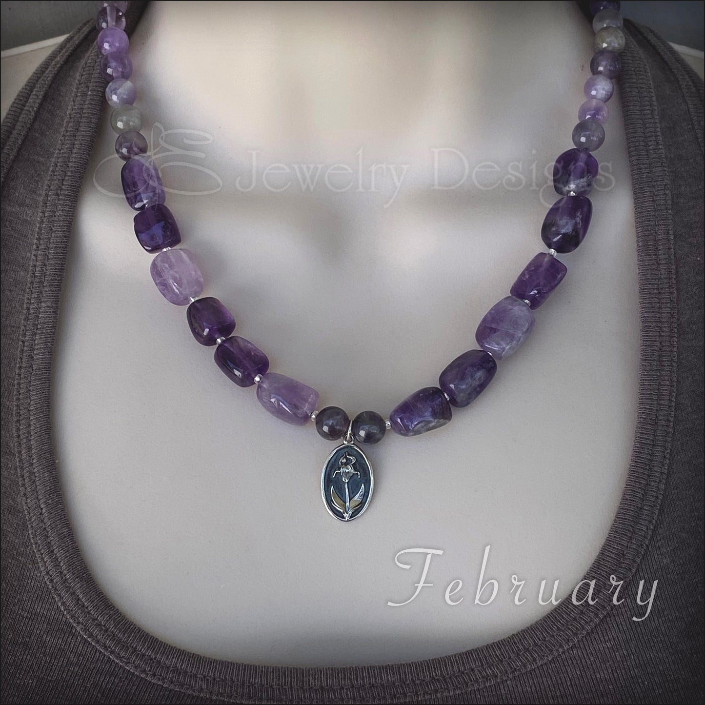 Sterling Birth Flower Beaded Necklaces - LE Jewelry Designs