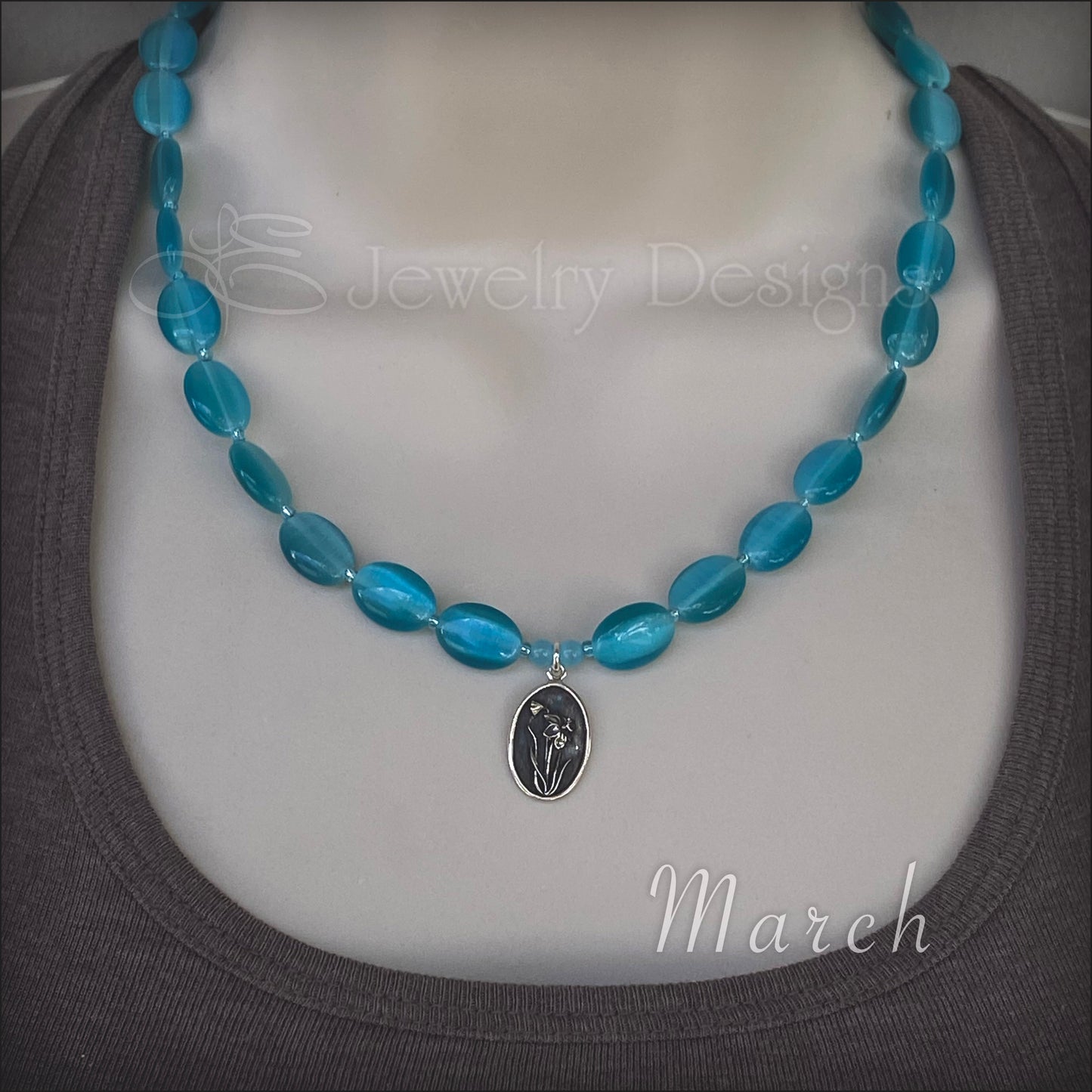 Sterling Birth Flower Beaded Necklaces - LE Jewelry Designs