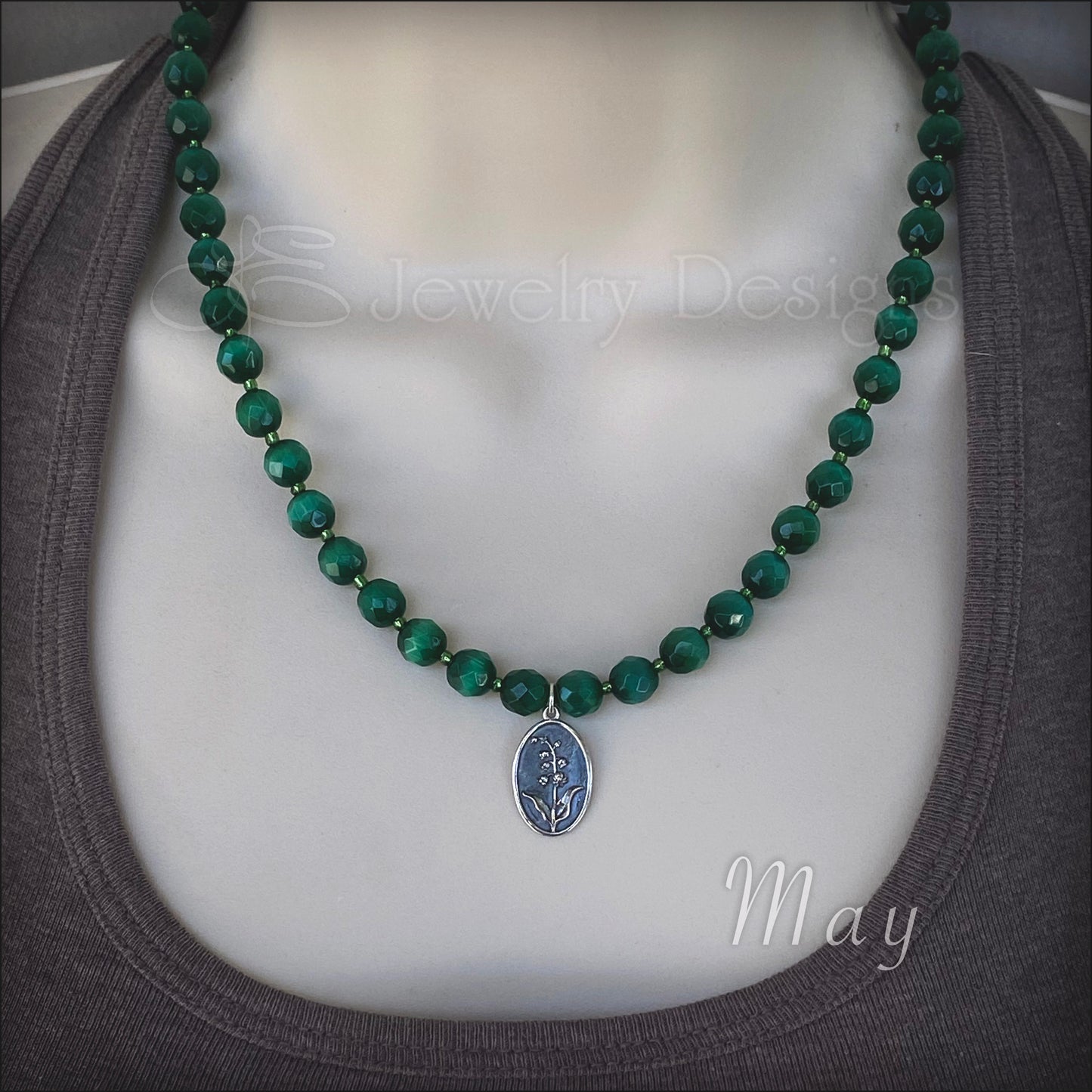 Sterling Birth Flower Beaded Necklaces - LE Jewelry Designs