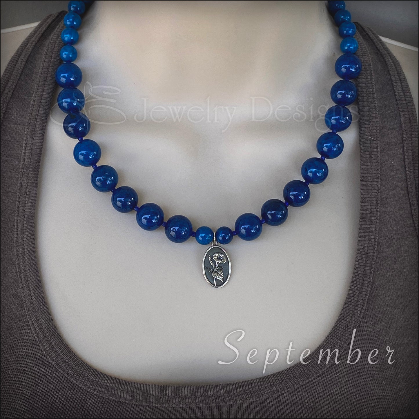 Sterling Birth Flower Beaded Necklaces - LE Jewelry Designs