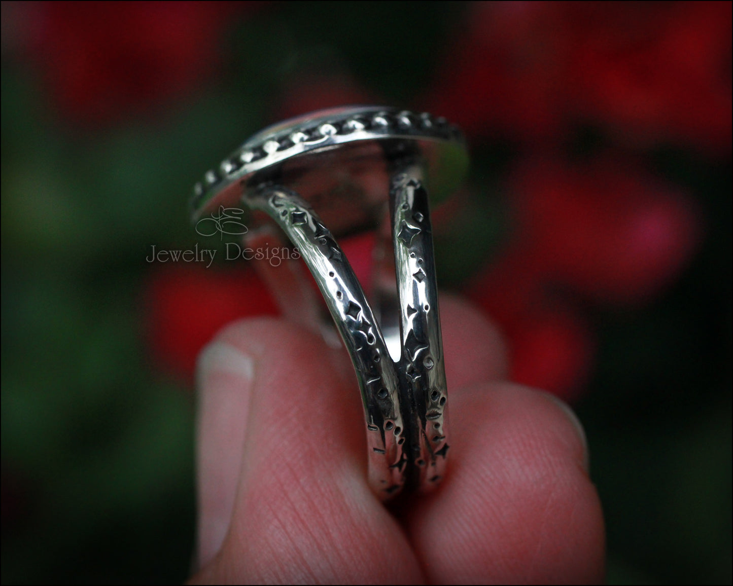 Aurora Opal Sleepy Moon Ring - LE Jewelry Designs