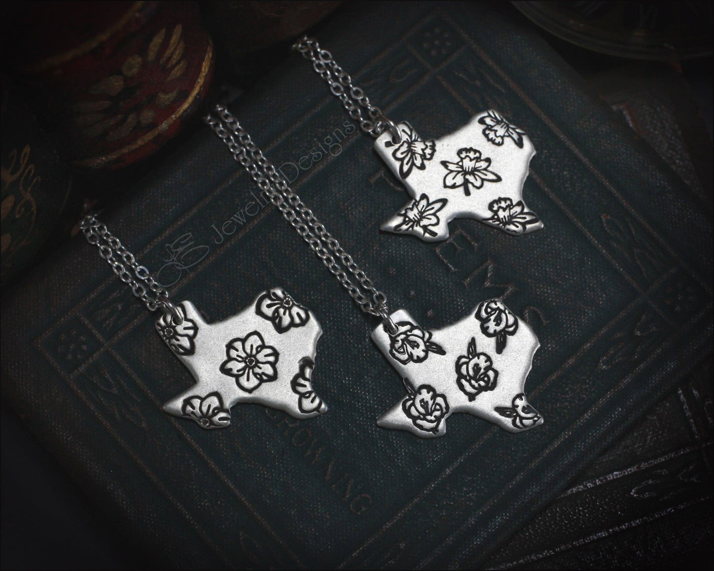 Sterling Texas Birth Flower Necklace - LE Jewelry Designs
