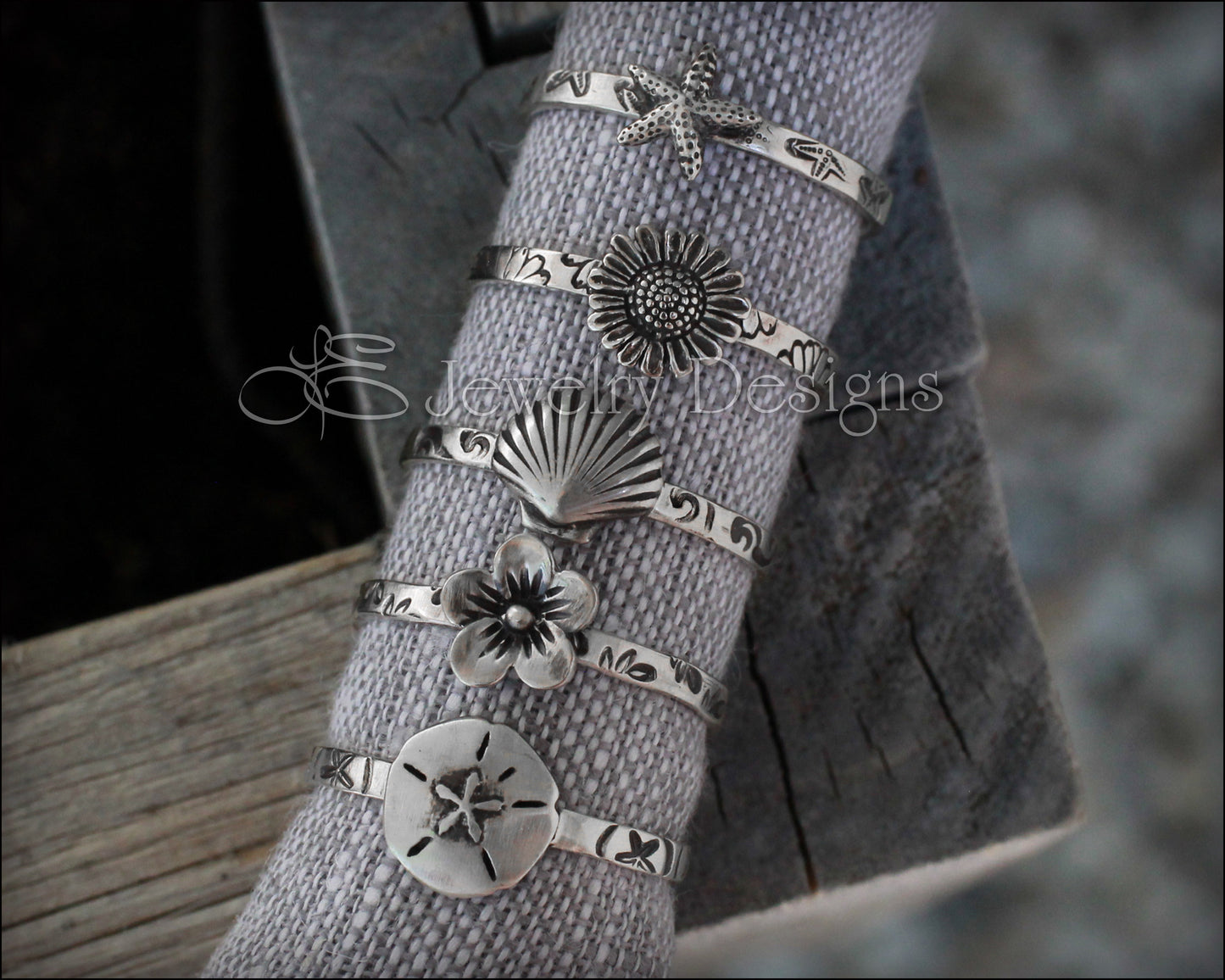 Sterling Beach Themed Rings - LE Jewelry Designs