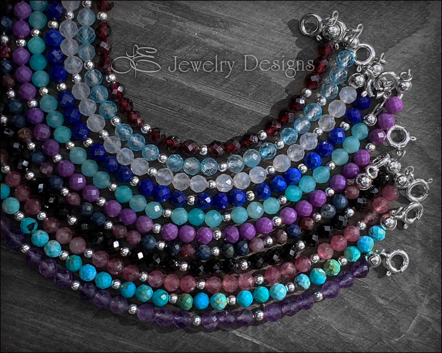 Dainty Gemstone Beaded Bracelet - LE Jewelry Designs