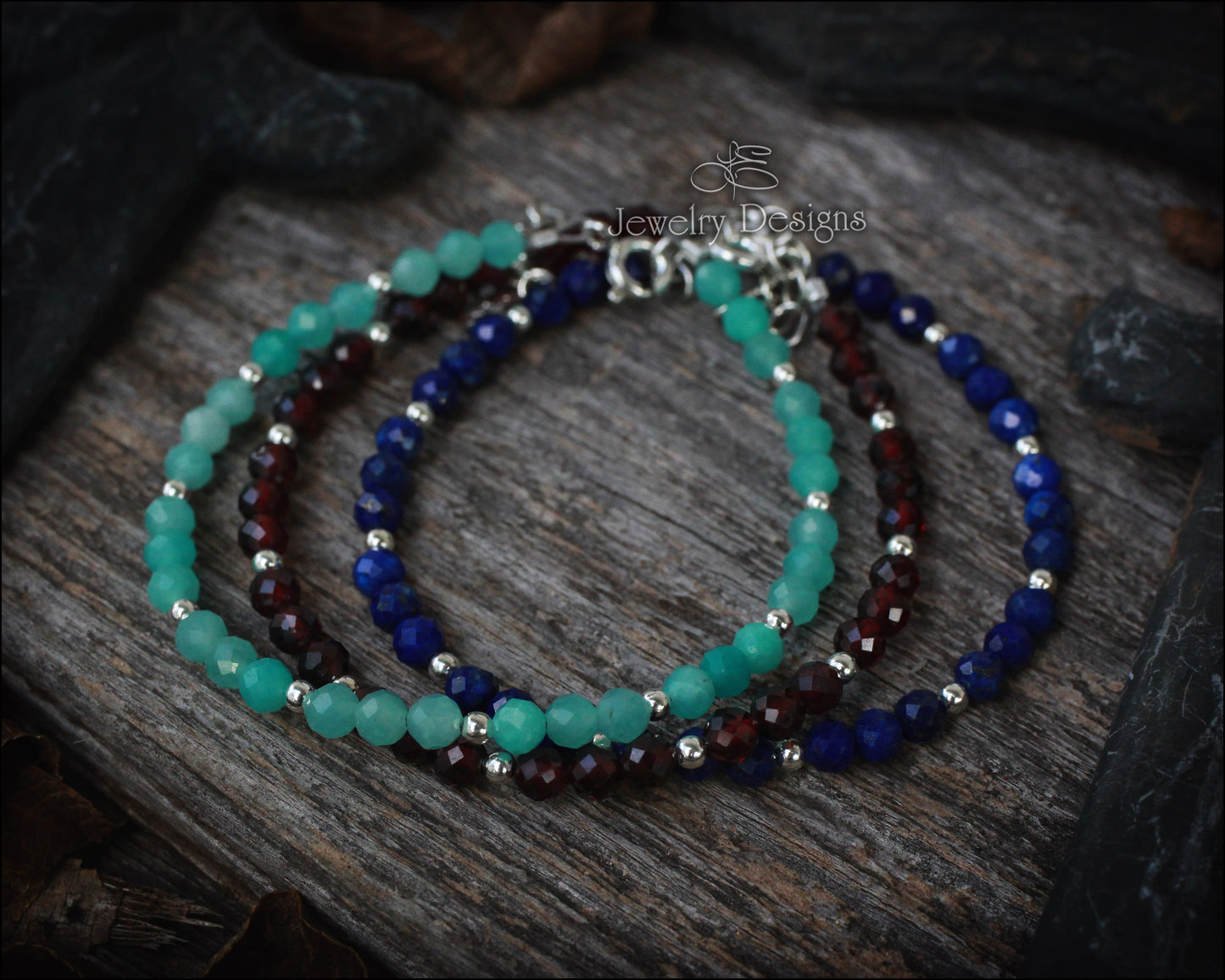 Dainty Gemstone Beaded Bracelet - LE Jewelry Designs
