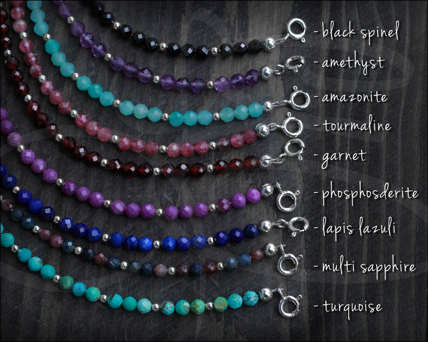 Dainty Gemstone Beaded Bracelet - LE Jewelry Designs