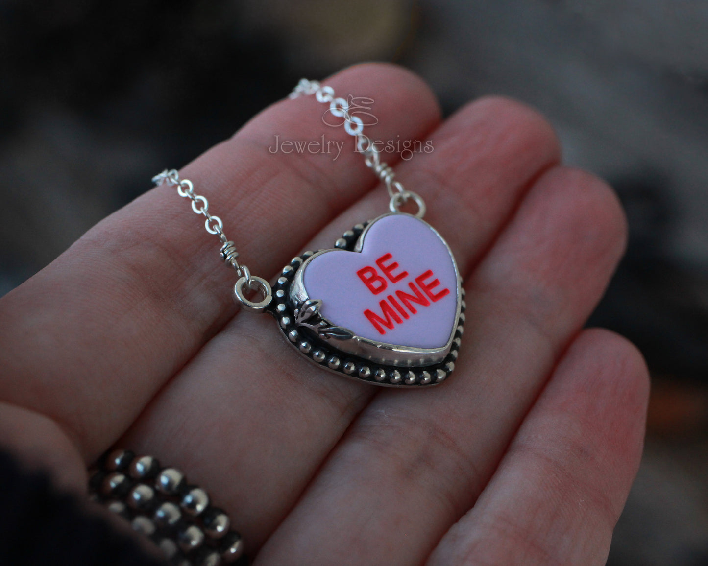 'Be Mine' Candy Heart Necklace - LE Jewelry Designs