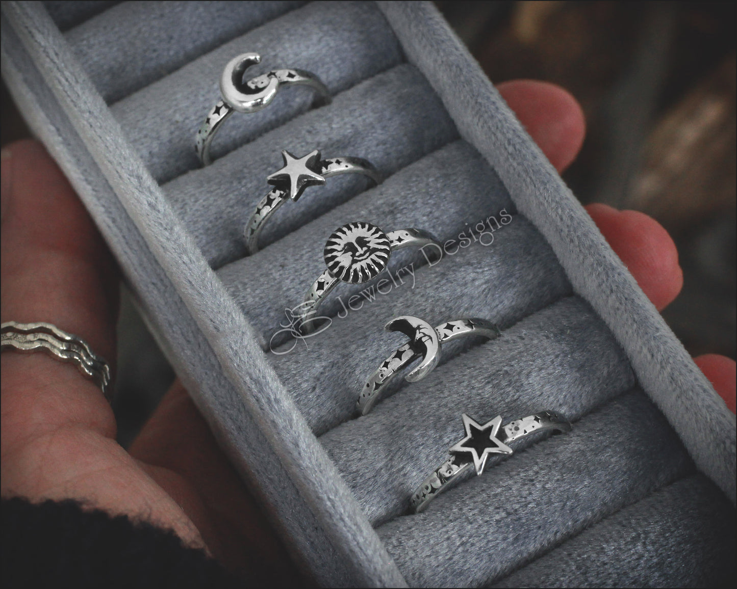 Sterling Celestial Stacking Rings - LE Jewelry Designs