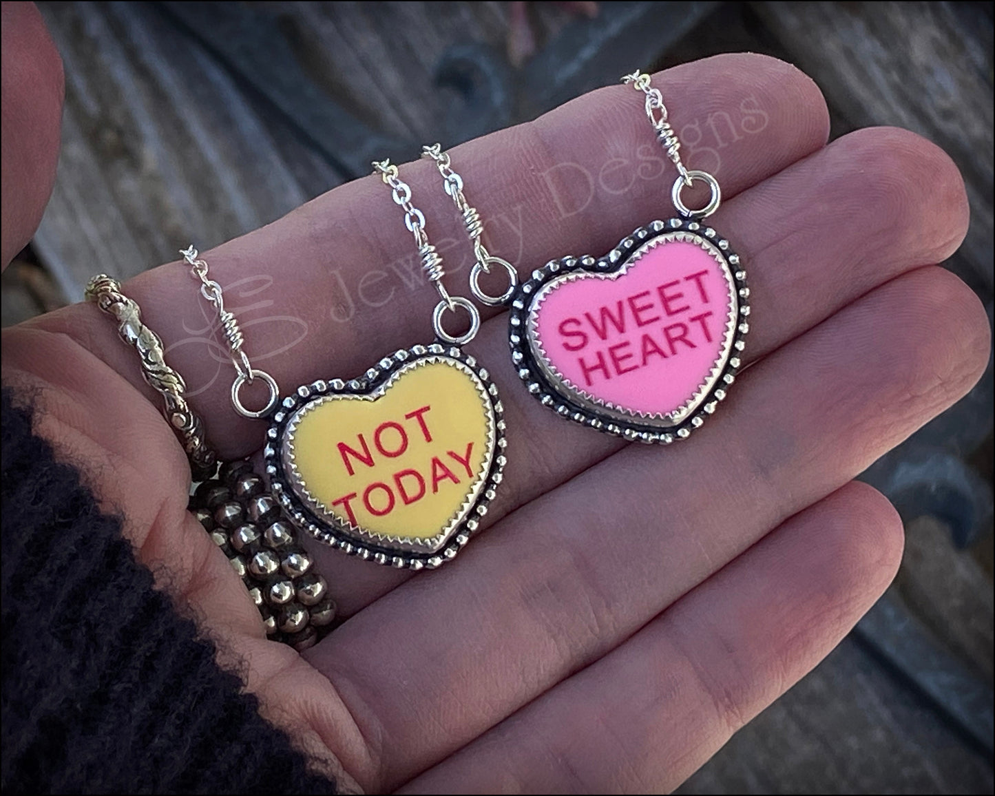 Realistic Candy Conversation Heart Necklace - LE Jewelry Designs