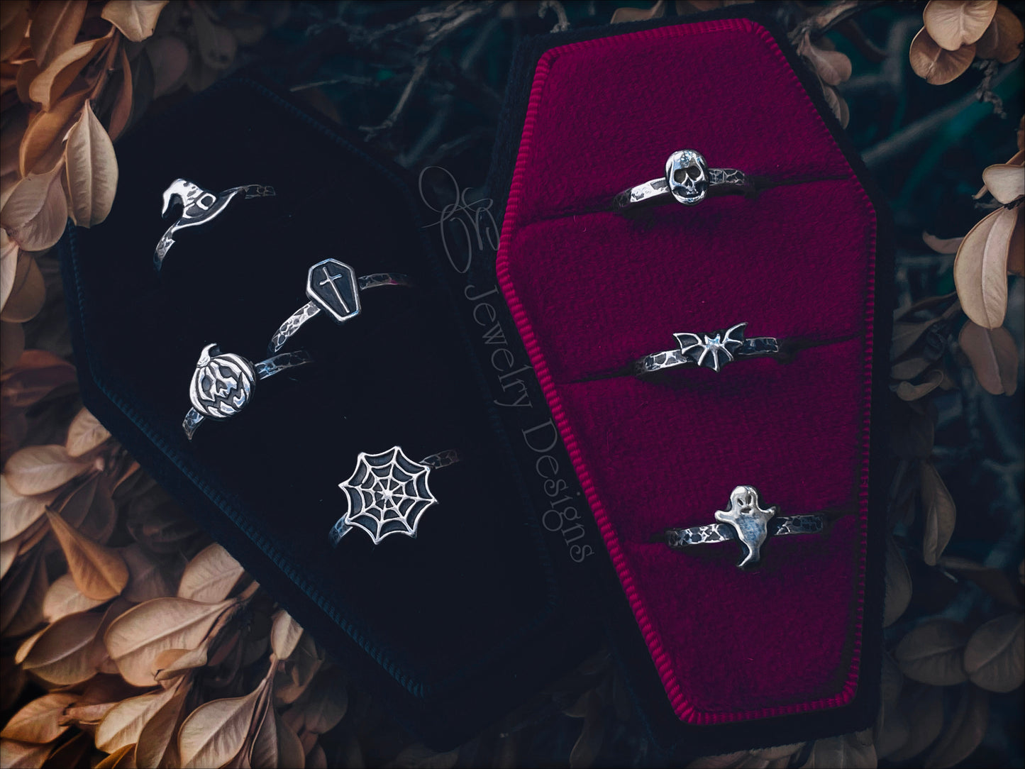 Sterling Halloween Stacking Rings - LE Jewelry Designs