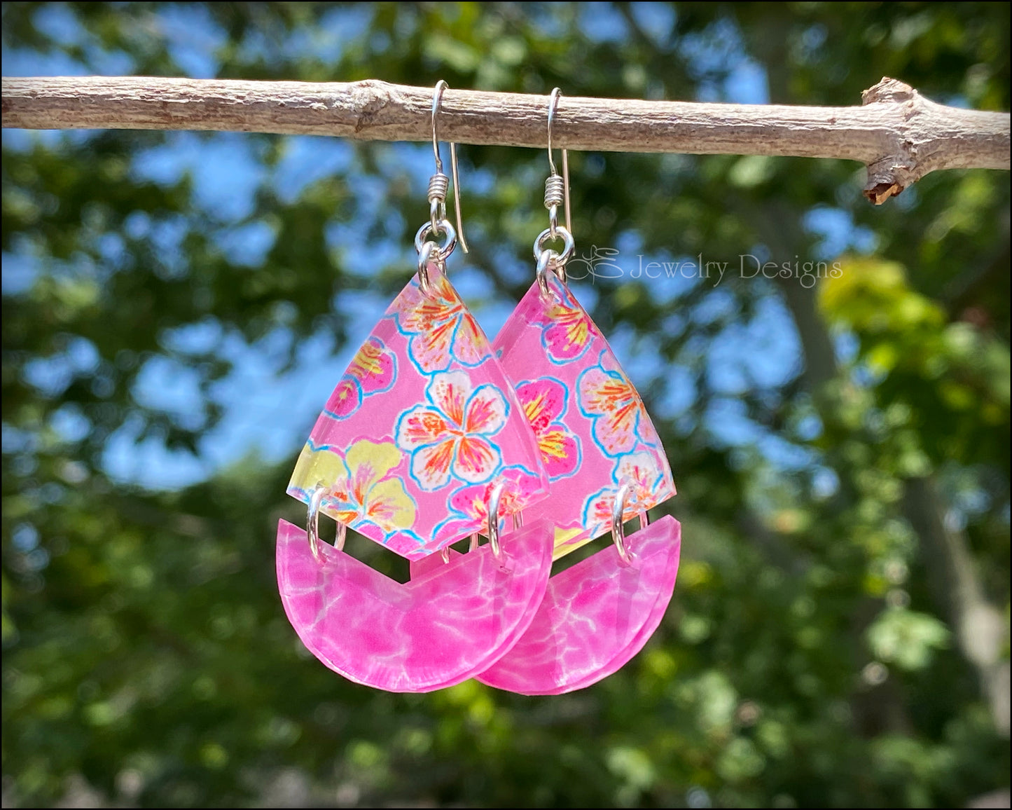 Hawaiian Beach Acrylic Earrings - LE Jewelry Designs