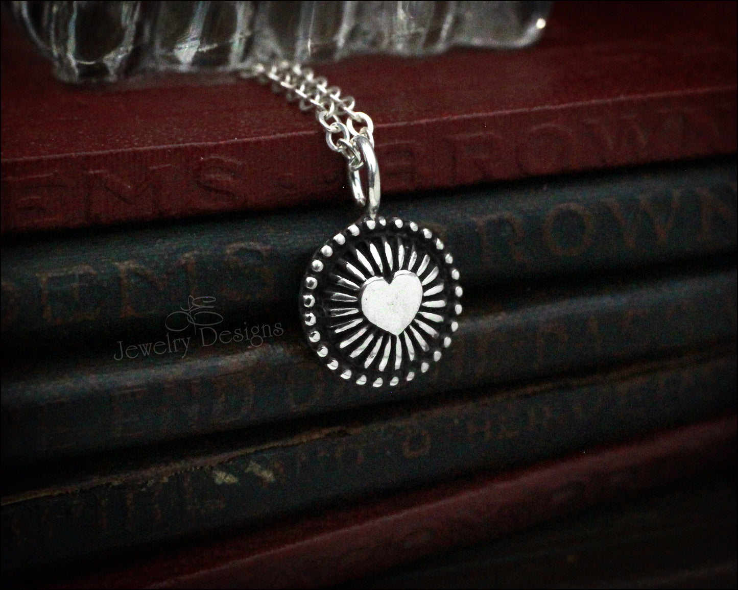 Small Radiating Design Charm Necklace - LE Jewelry Designs