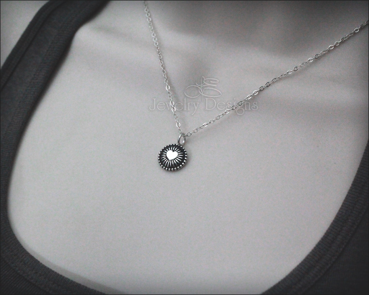 Small Radiating Design Charm Necklace - LE Jewelry Designs