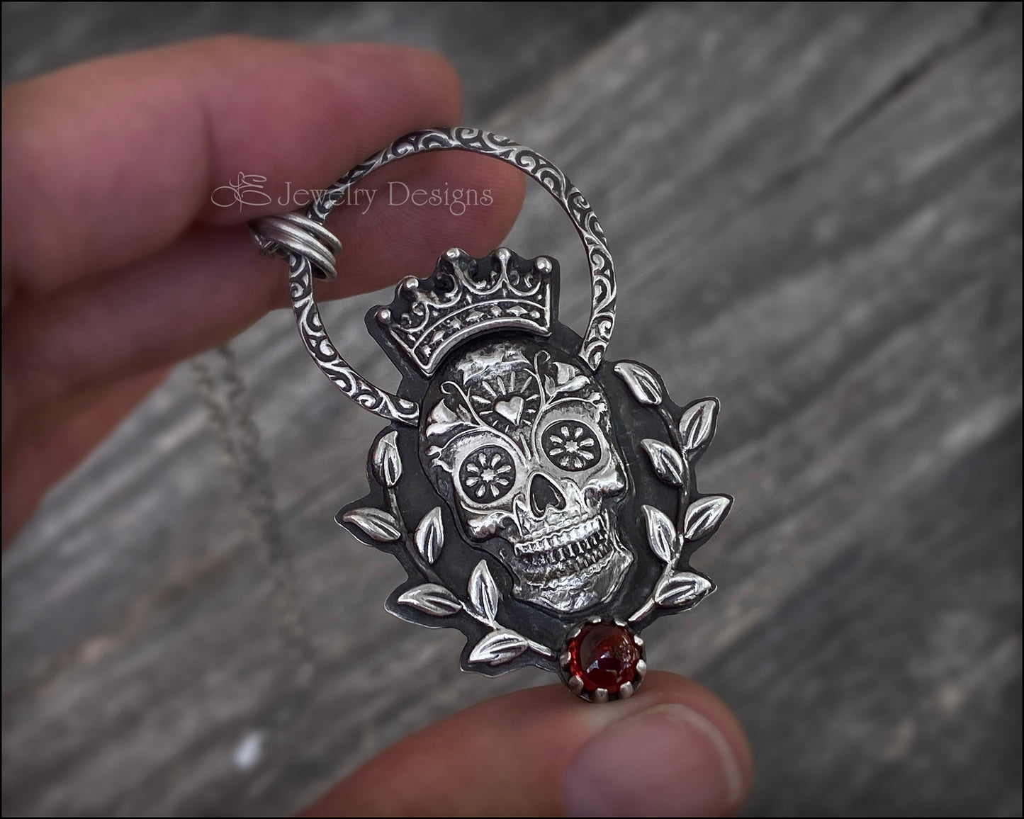 King Sugar Skull Pendant - LE Jewelry Designs