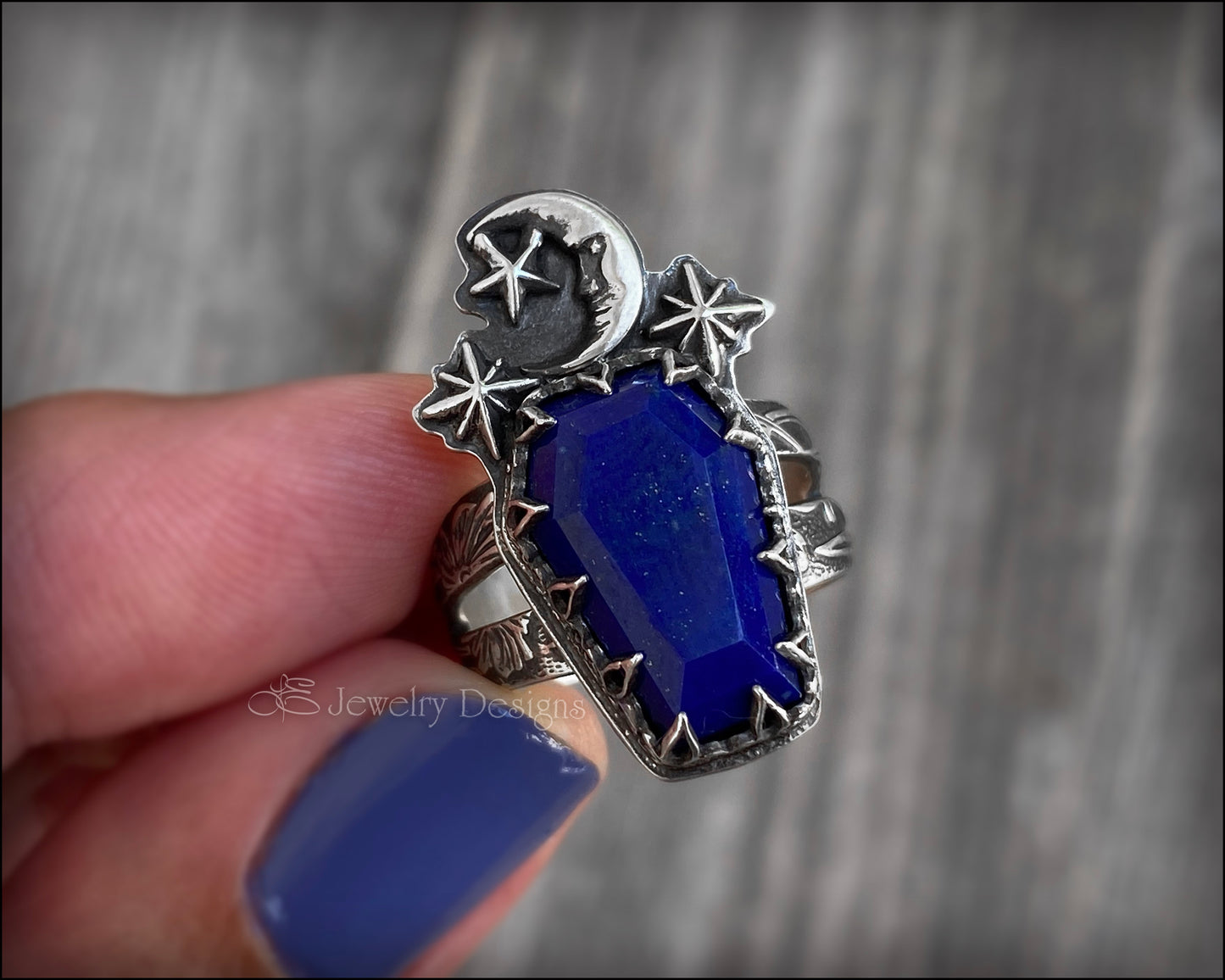 Gothic Sterling Coffin Ring - (RTS) - LE Jewelry Designs