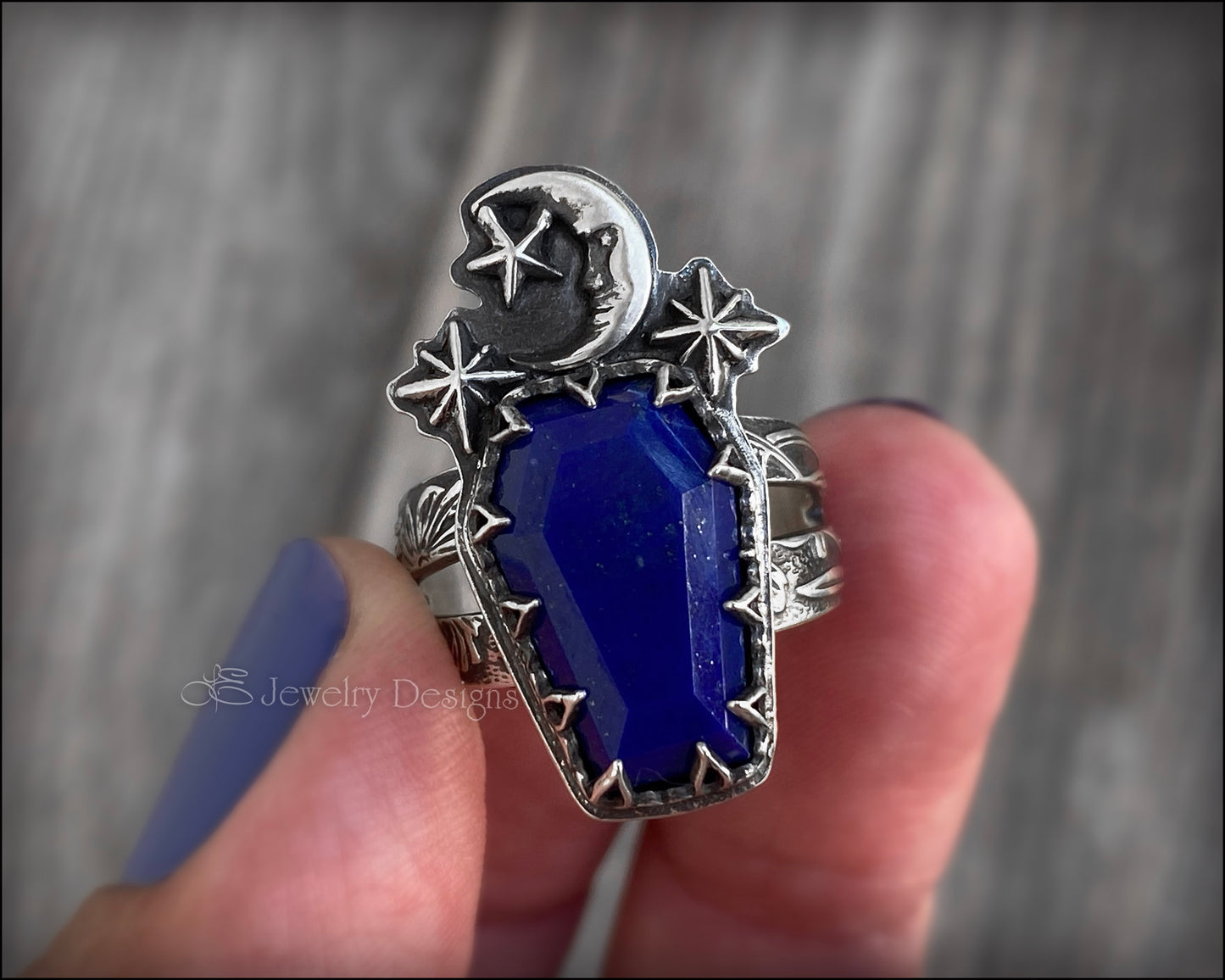 Gothic Sterling Coffin Ring - (RTS) - LE Jewelry Designs