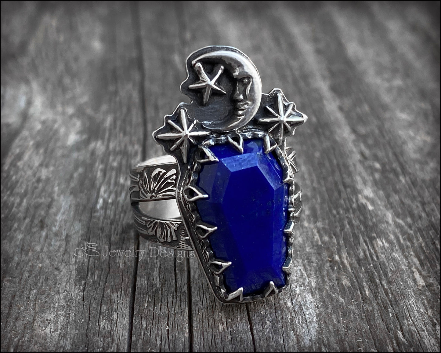 Size 9.5 - Gothic Sterling Coffin Ring - LE Jewelry Designs