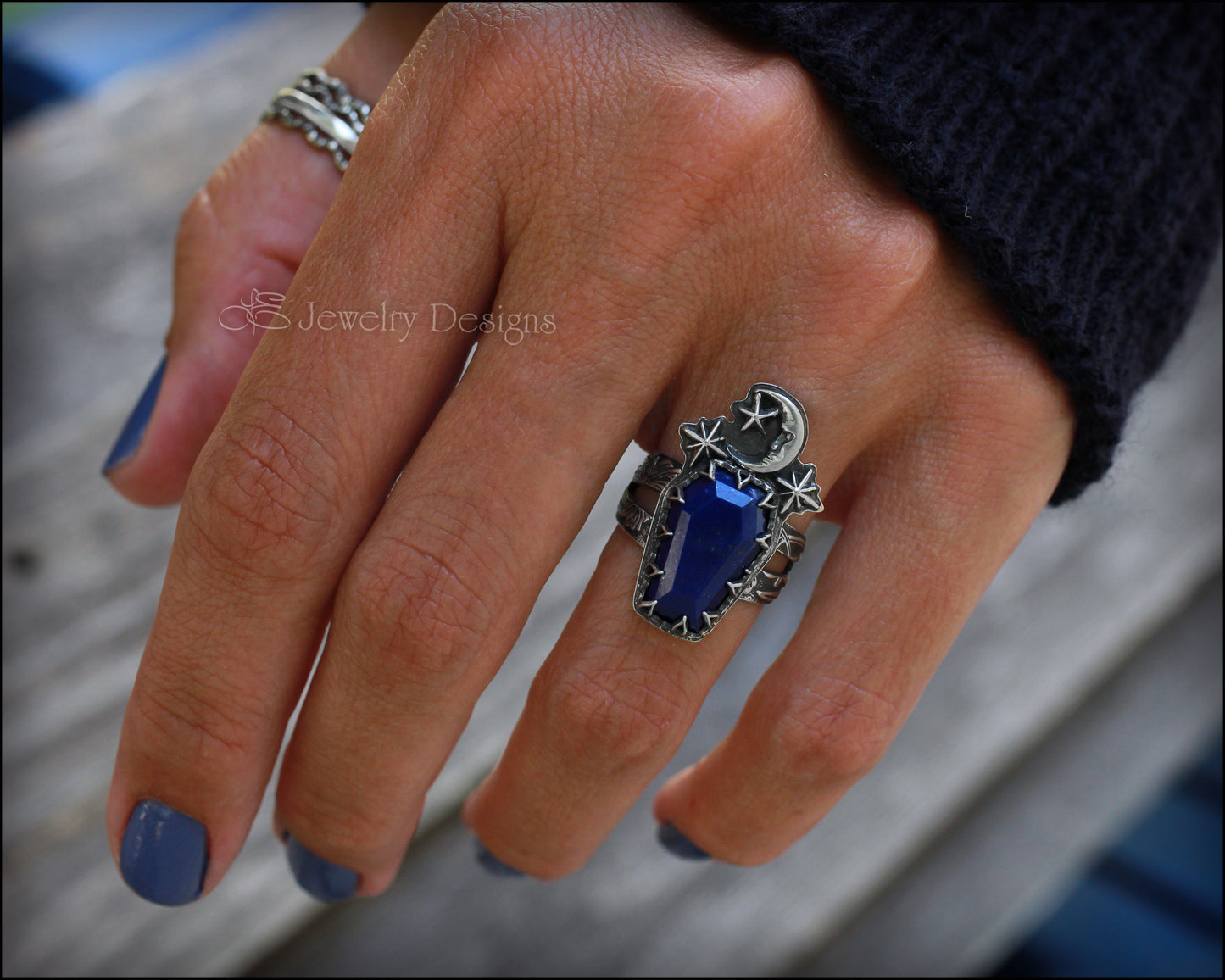 Gothic Sterling Coffin Ring - (RTS) - LE Jewelry Designs