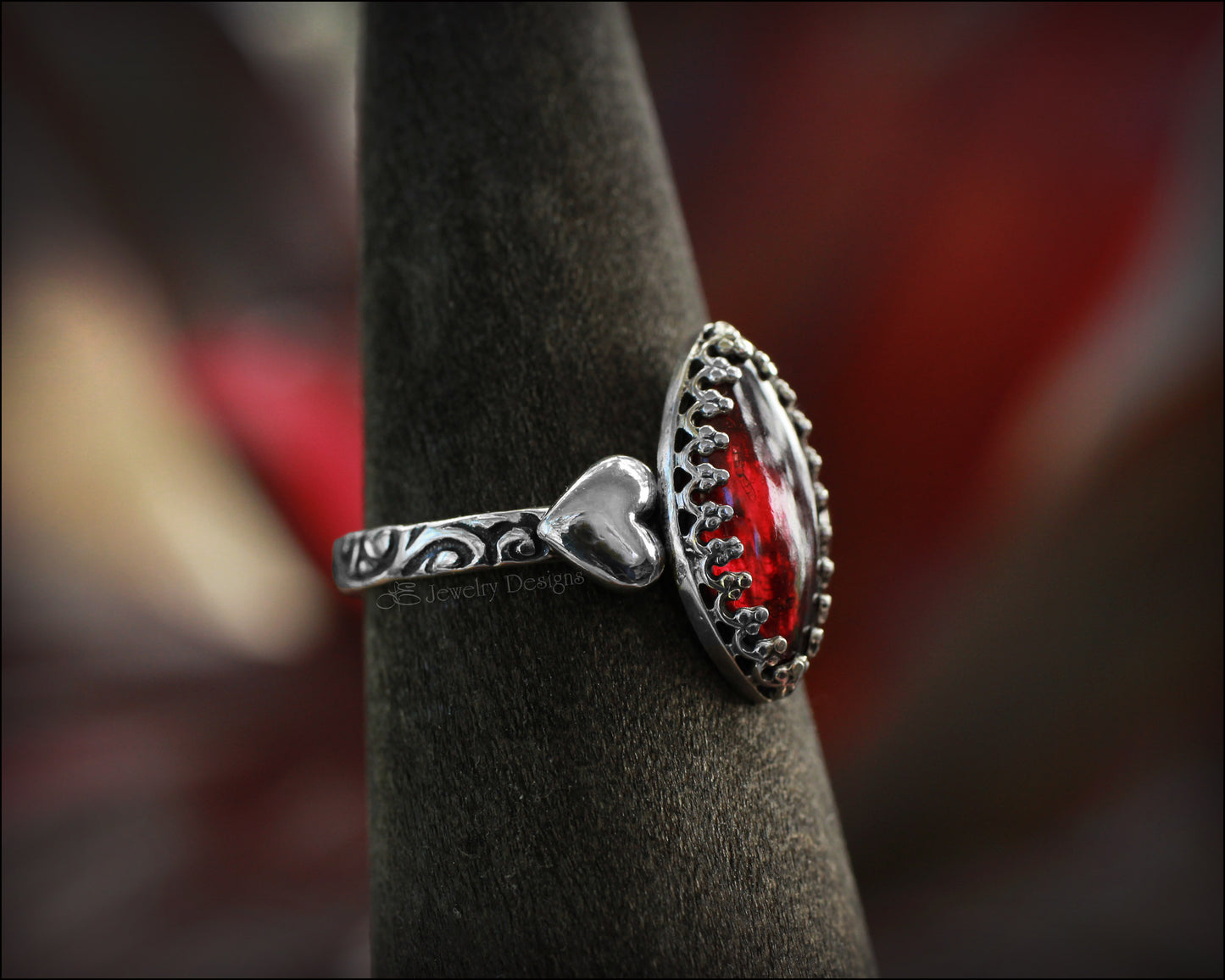 Victorian Style Sweetheart Ring - (choose stone) - LE Jewelry Designs