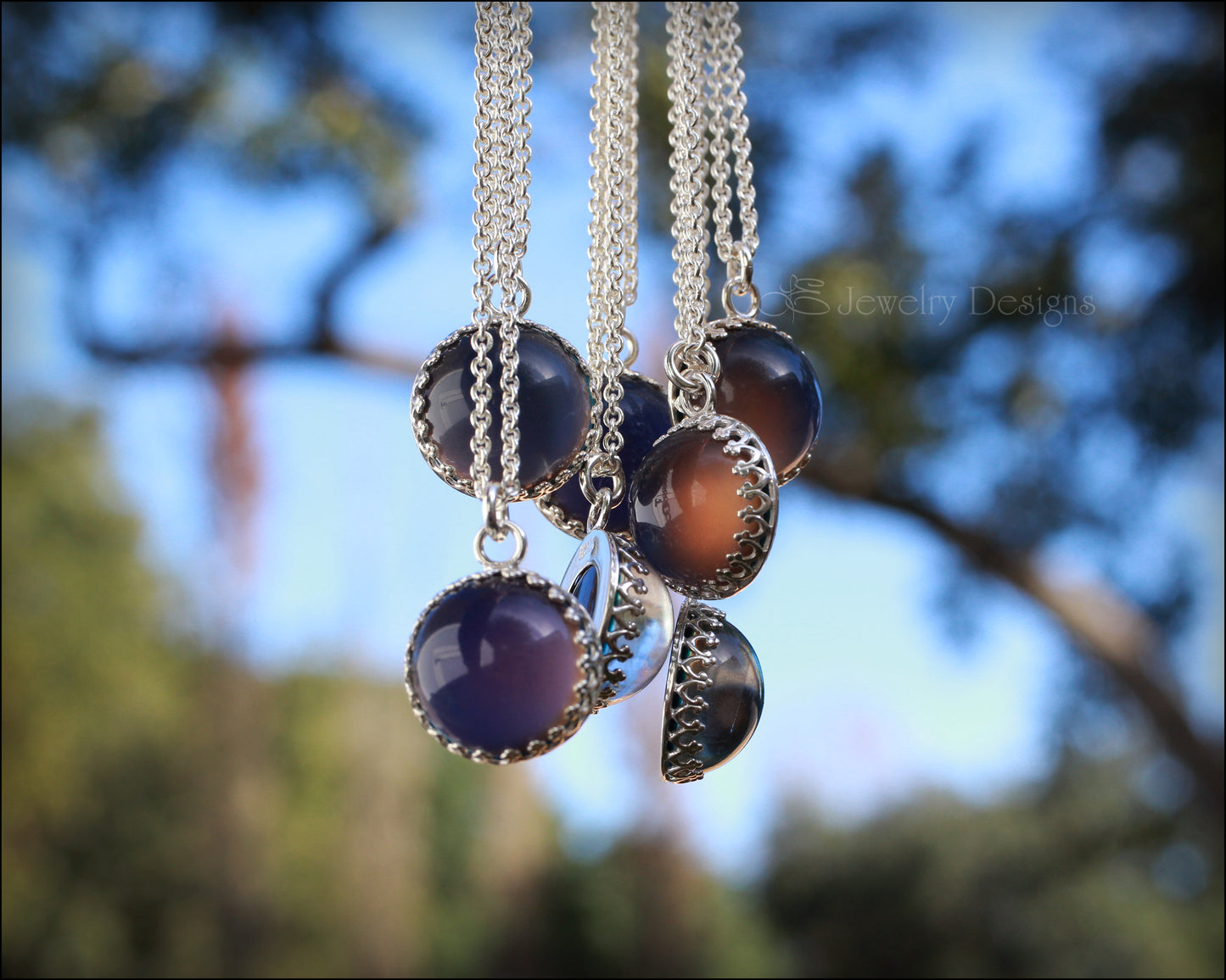 Sterling Silver Mood Necklace - (12mm or 14mm) - LE Jewelry Designs