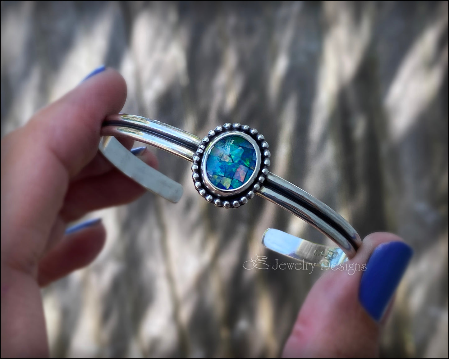 Sterling Mosaic Opal Bracelet - LE Jewelry Designs
