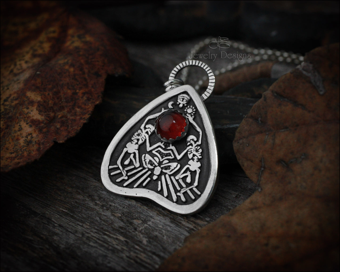 Sterling Planchette Necklace - (choose gemstone) - LE Jewelry Designs