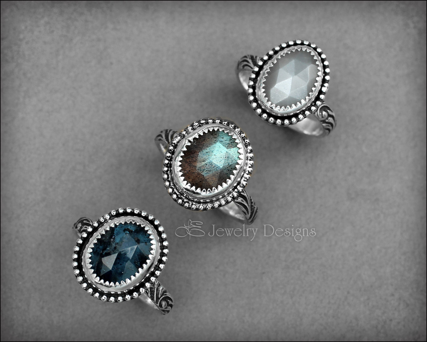 Rose Cut Gemstone Ring - LE Jewelry Designs