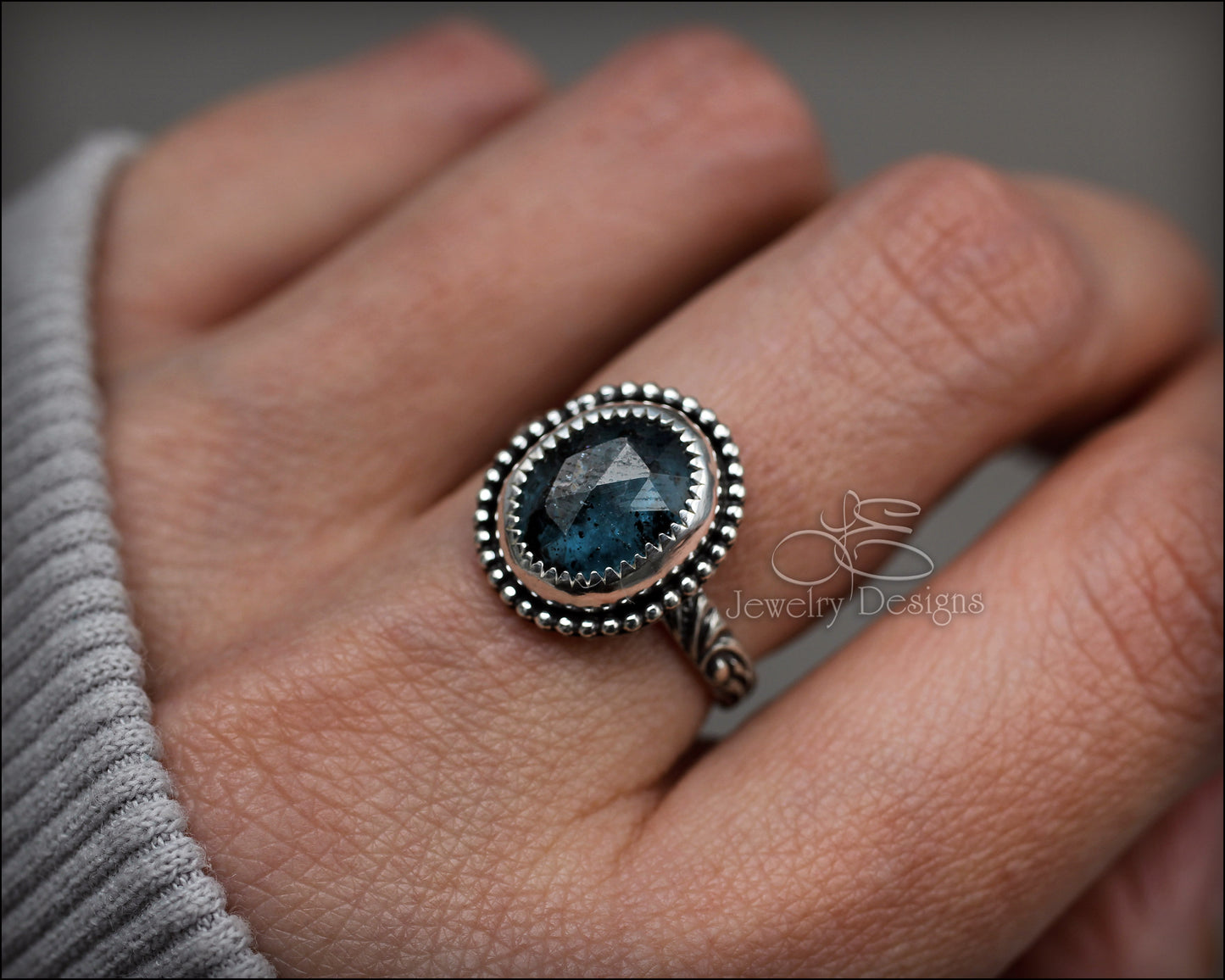 Rose Cut Gemstone Ring - LE Jewelry Designs
