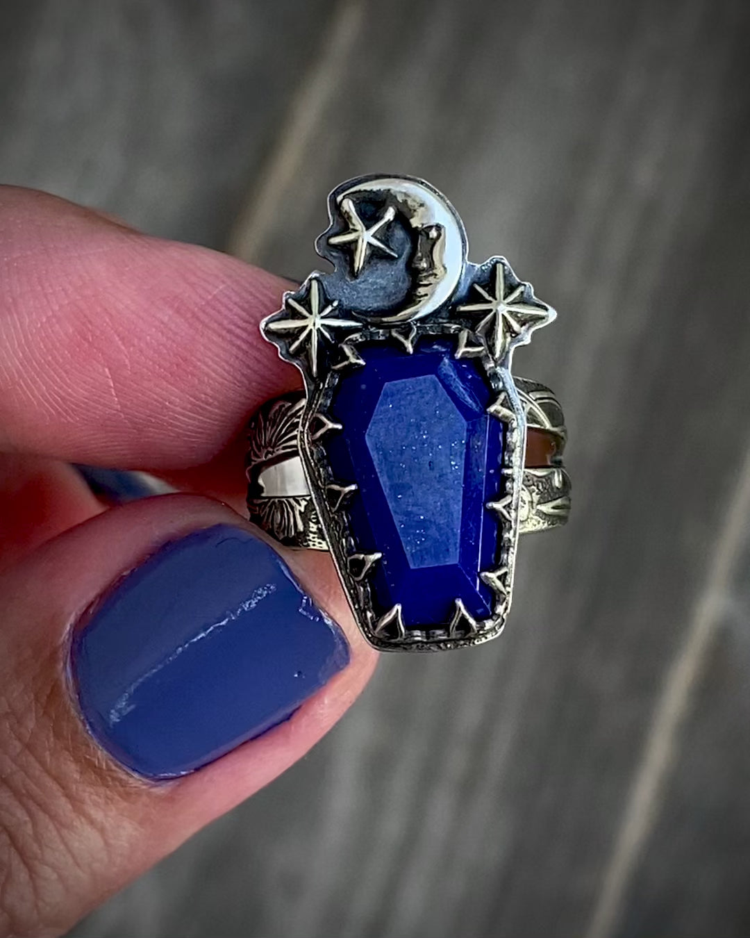 Size 7 - Gothic Sterling Coffin Ring