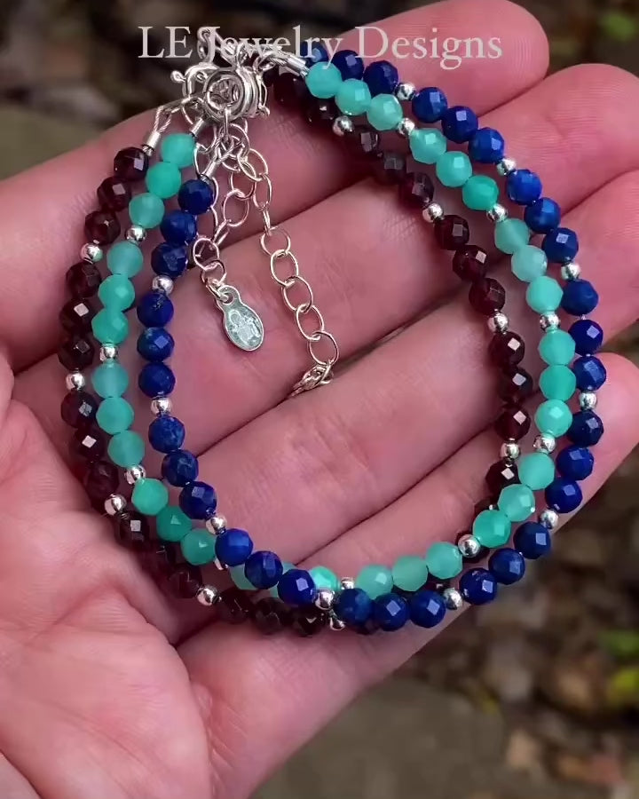 Dainty Gemstone Beaded Bracelet