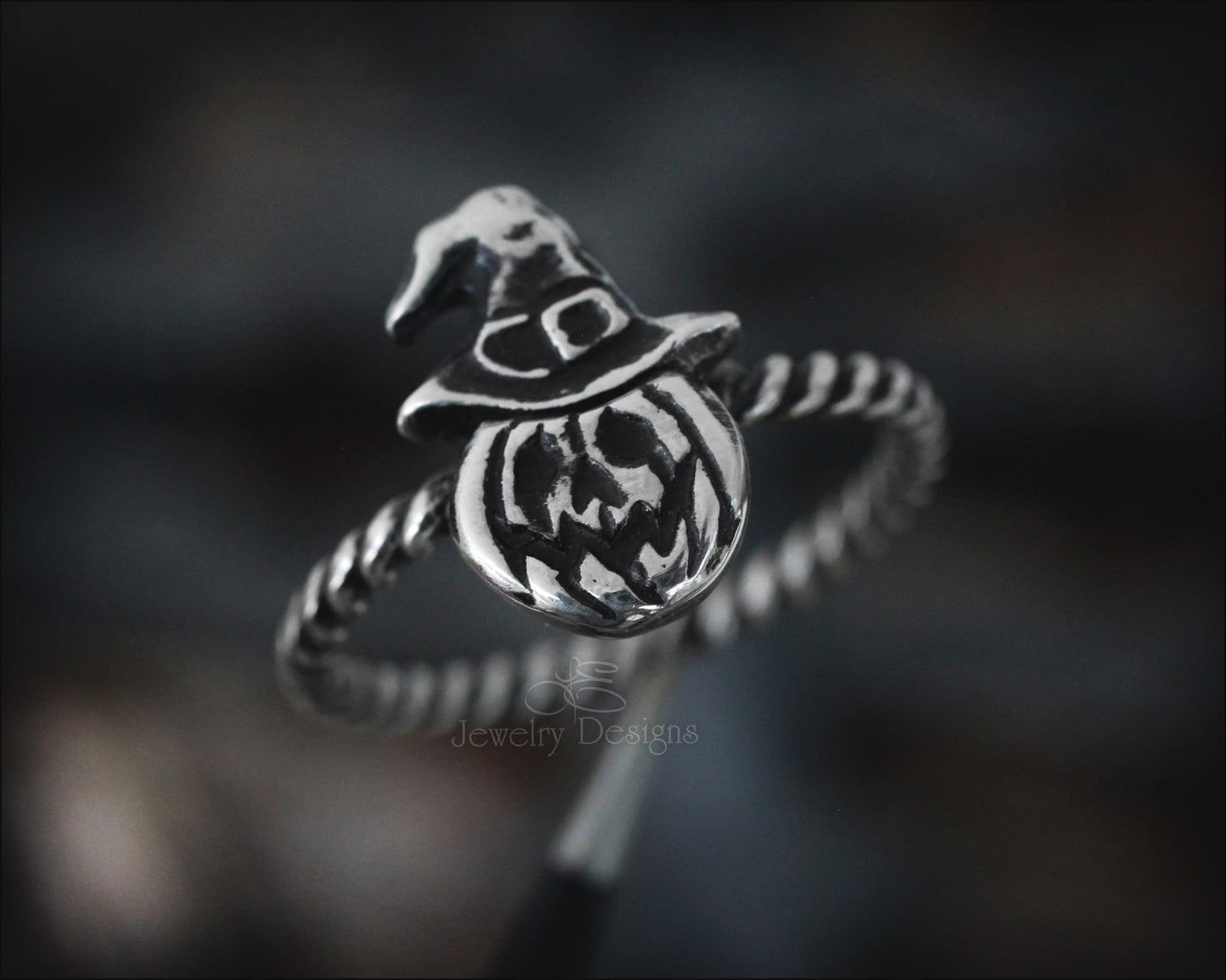 Sterling Pumpkin Witch Ring - LE Jewelry Designs
