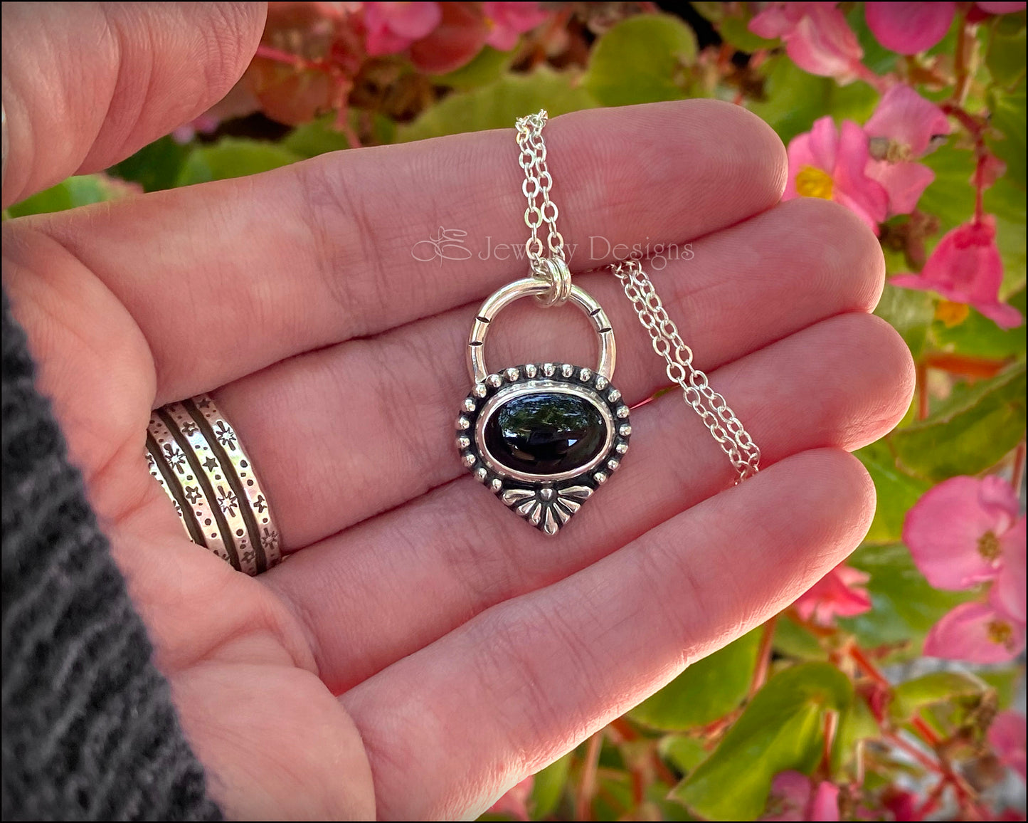 Sterling Black Onyx Necklace - LE Jewelry Designs