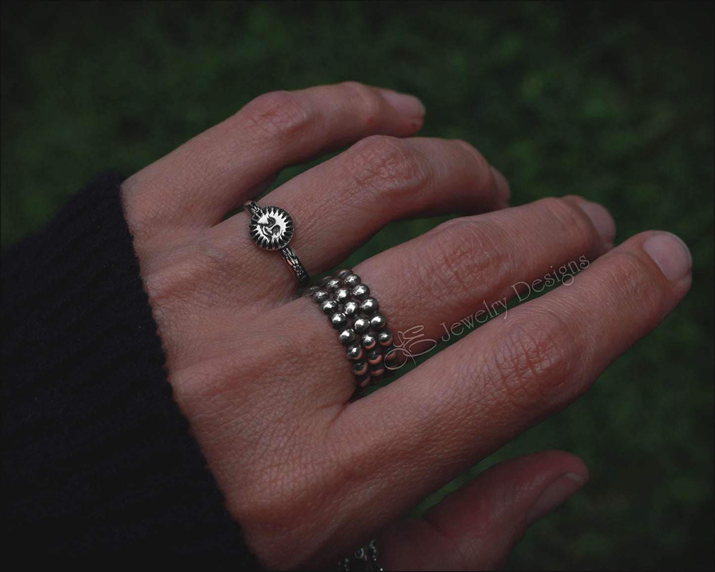 Sterling Smiling Sun Ring - LE Jewelry Designs