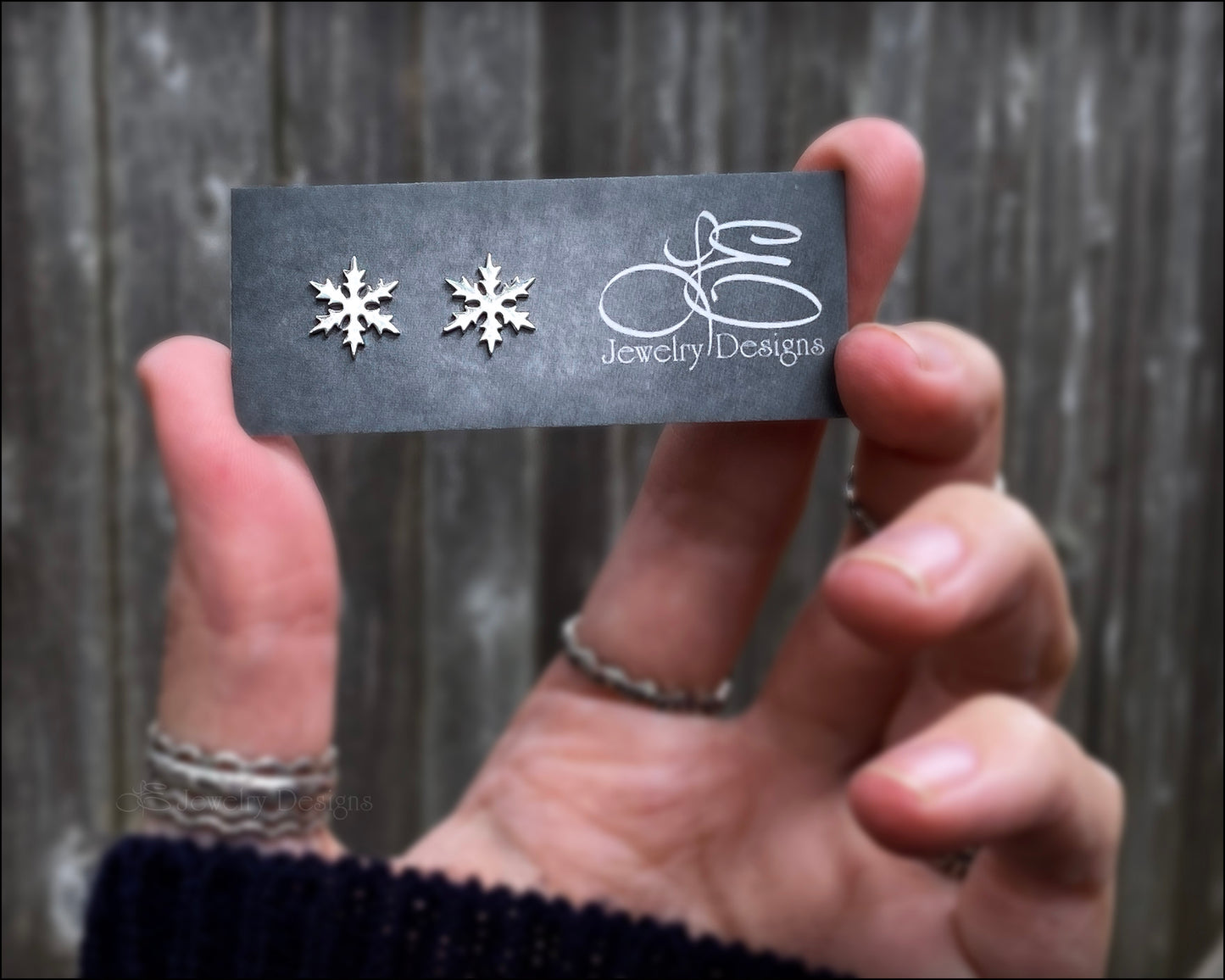 Sterling Snowflake Stud Earrings - LE Jewelry Designs