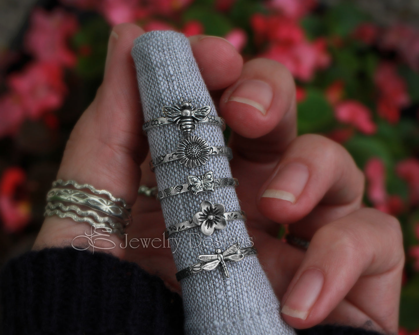 Sterling Spring Themed Rings - LE Jewelry Designs