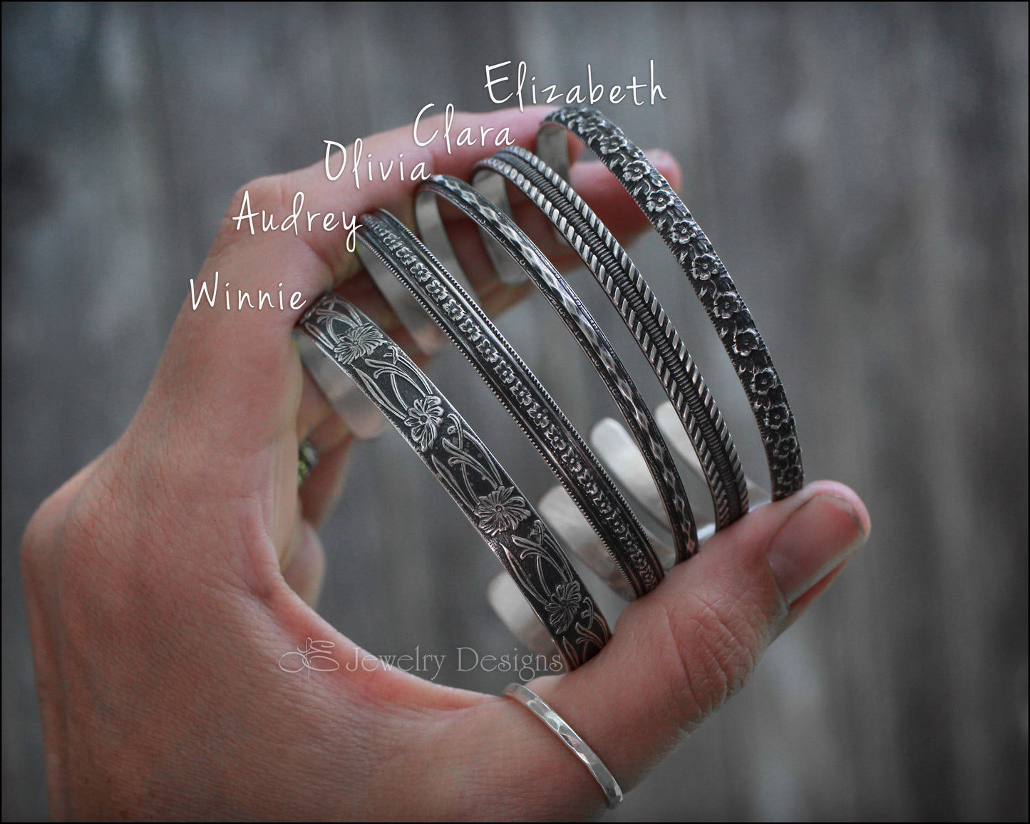 Sterling Silver Pattern Cuff Bracelets - LE Jewelry Designs