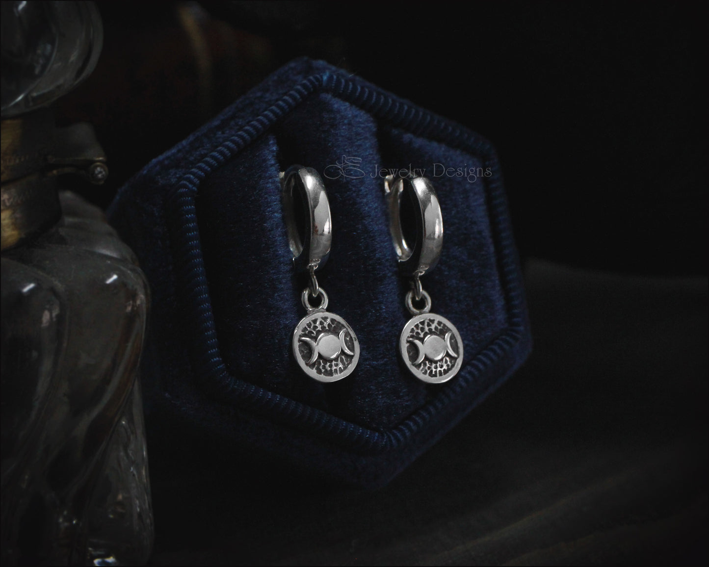 Sterling Triple Moon Huggie Earrings - LE Jewelry Designs