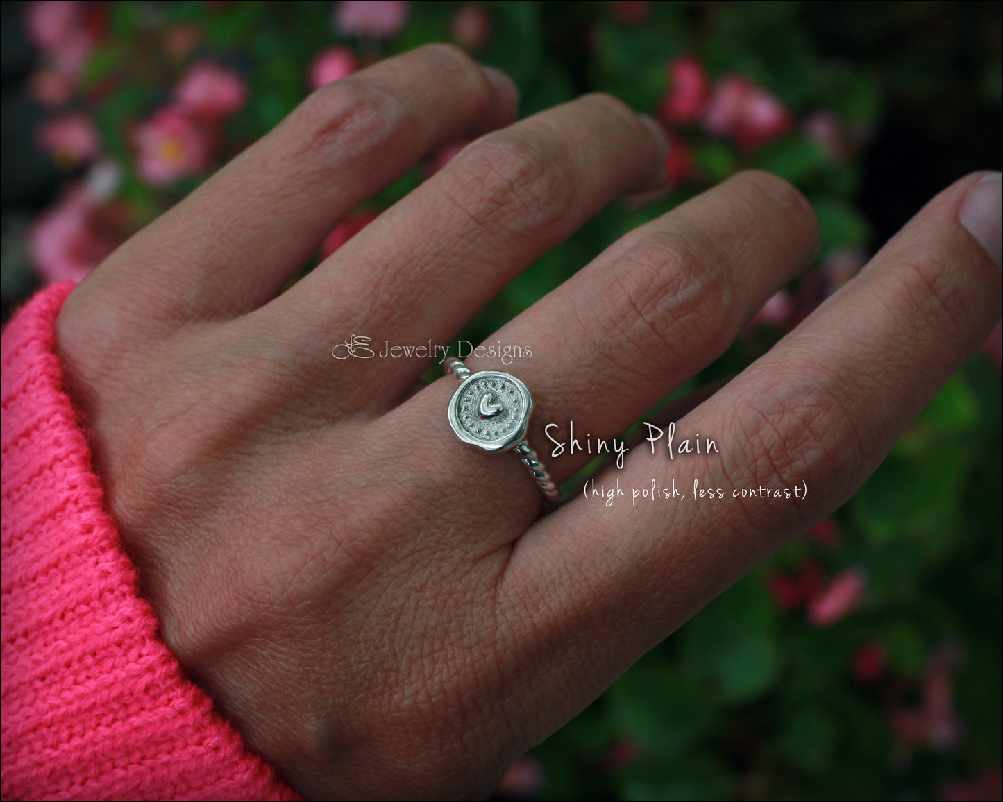 Sterling Silver Wax Seal Ring - LE Jewelry Designs