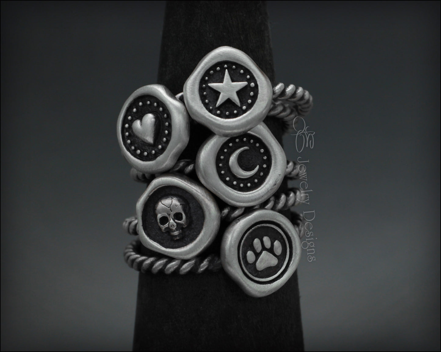 Sterling Silver Wax Seal Ring - LE Jewelry Designs