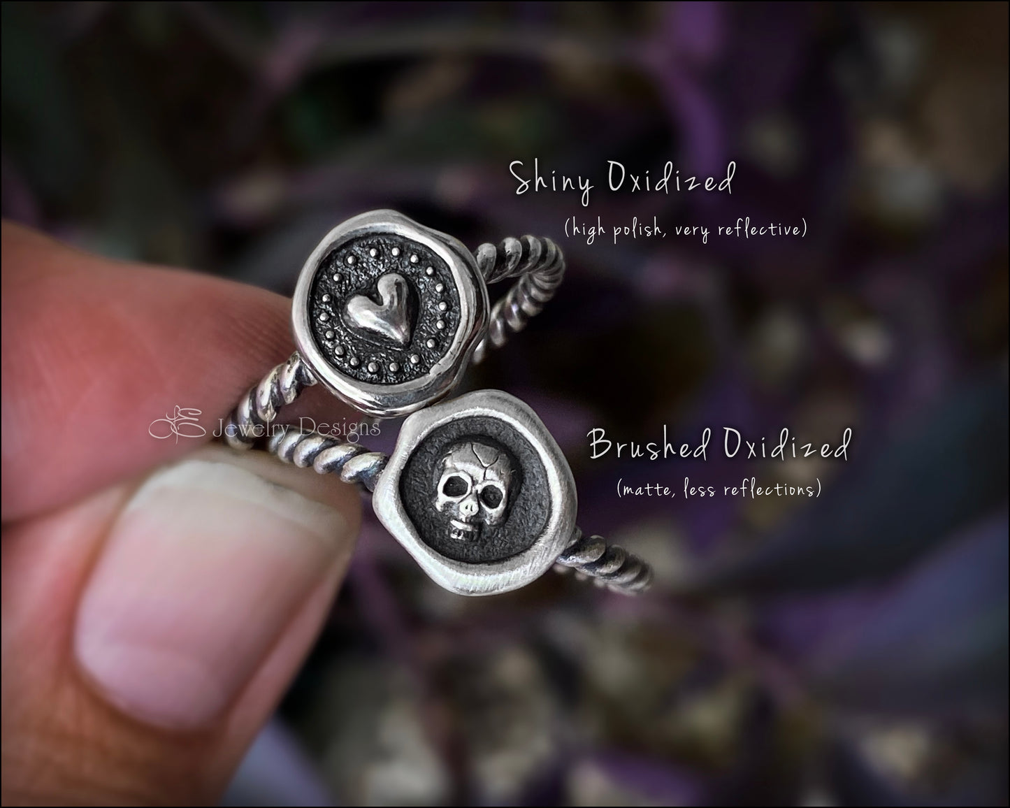 Sterling Silver Wax Seal Ring - LE Jewelry Designs