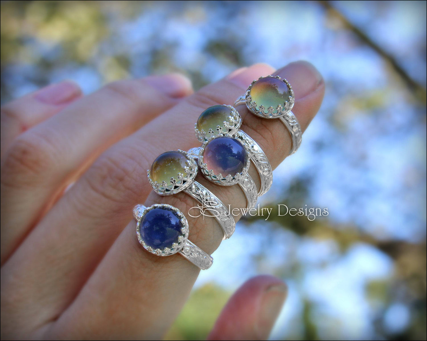 Sterling Silver Mood Ring (color changing) - LE Jewelry Designs