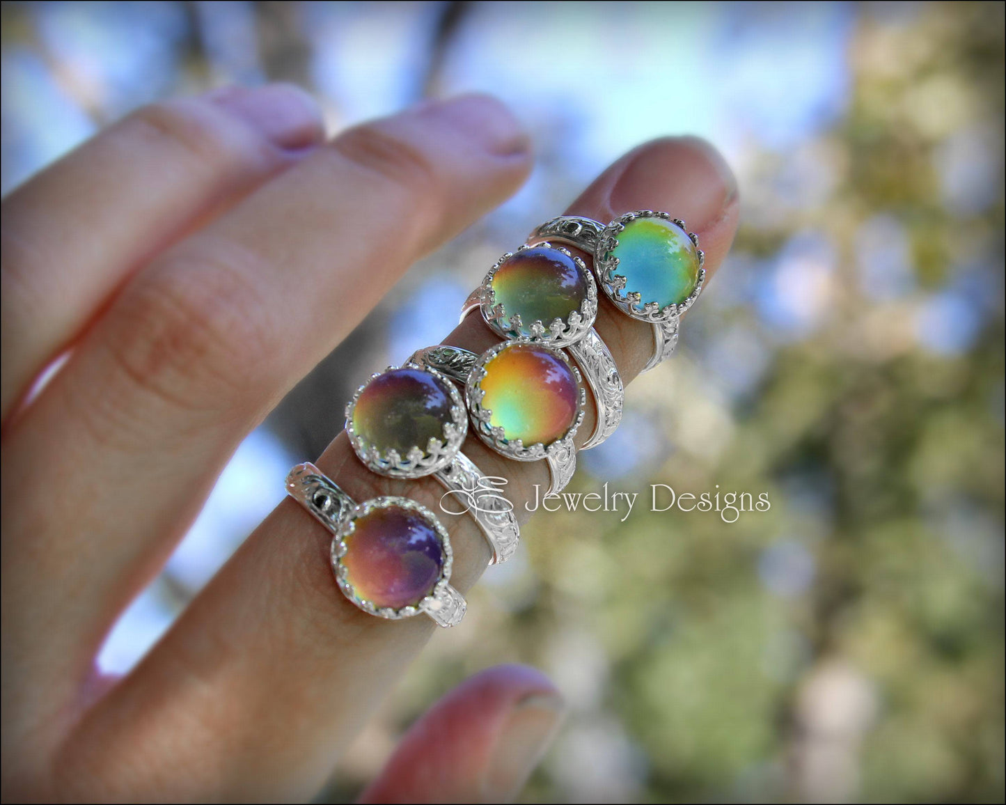 Sterling Silver Mood Ring (color changing) - LE Jewelry Designs