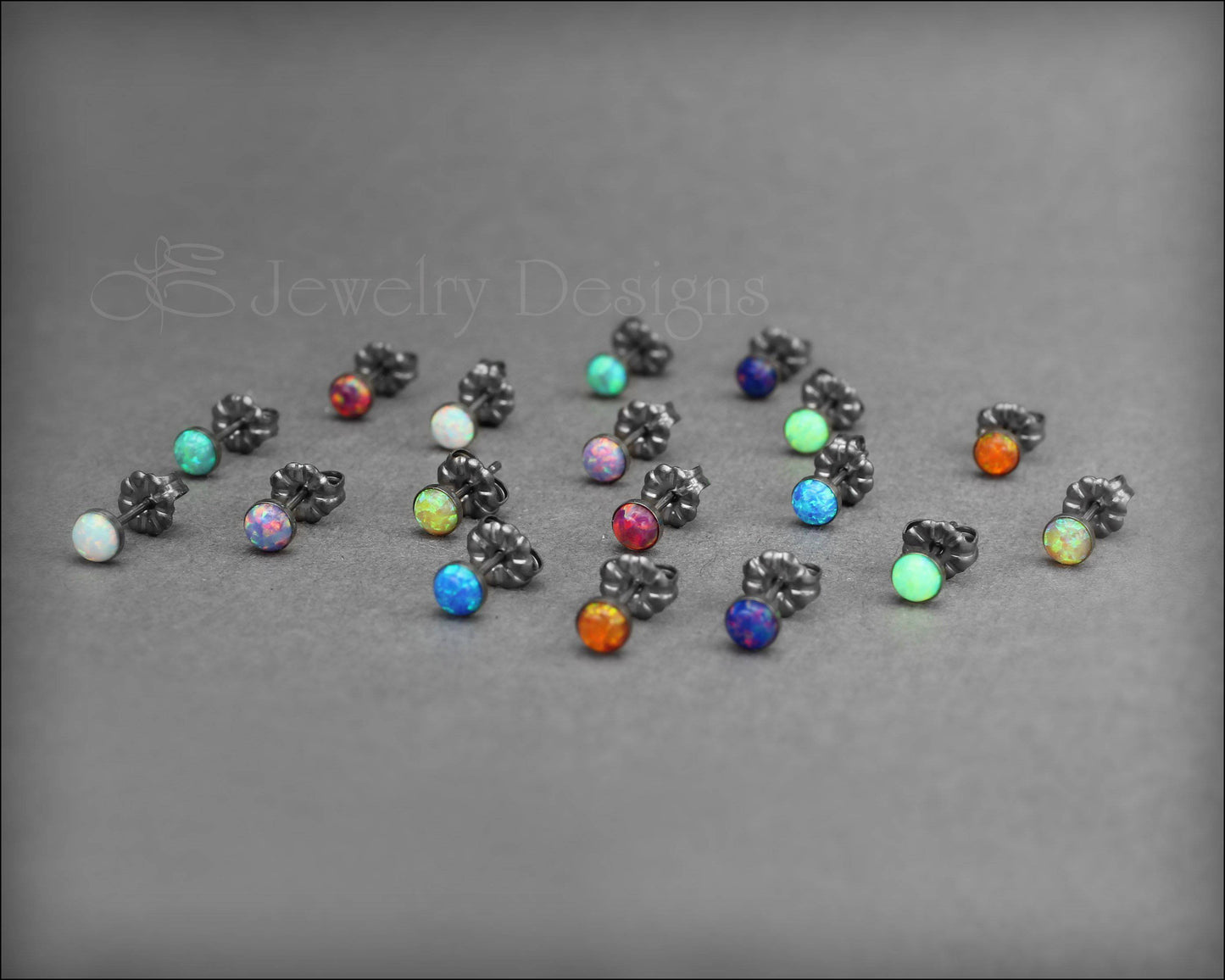 Opal Stud Earrings (4mm) - LE Jewelry Designs