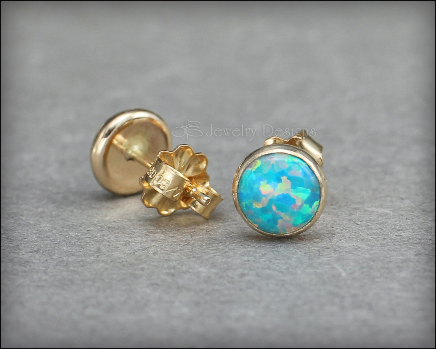 Opal Stud Earrings (6mm) - LE Jewelry Designs