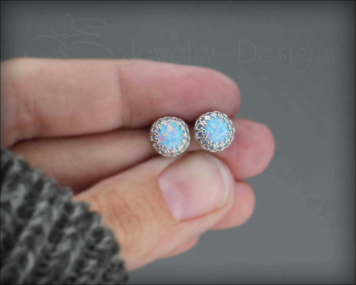 Sterling Gallery Opal Studs - LE Jewelry Designs