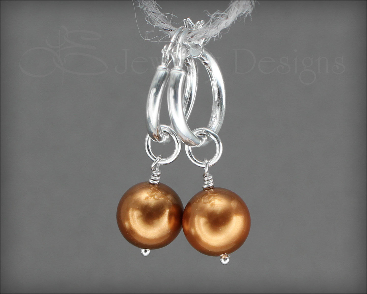 Interchangeable Pearl Earrings - (choose color) - LE Jewelry Designs