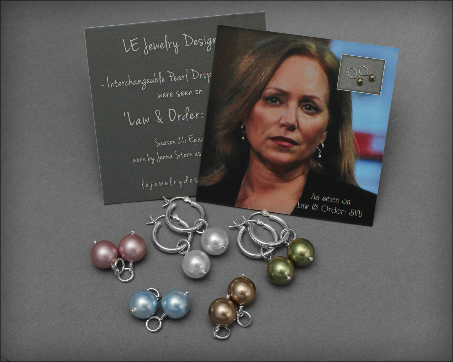 Interchangeable Pearl Earrings - (choose color) - LE Jewelry Designs